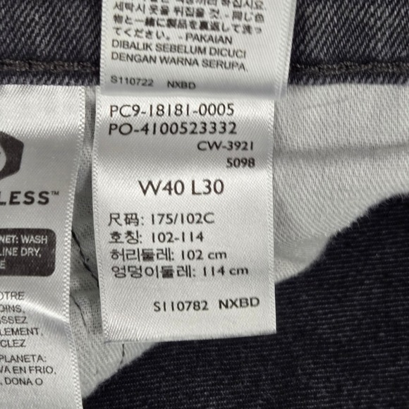 Levis 541 Athletic Taper Jeans Mens 40x30 Grey Excellent Stretch 18181-0005 - Picture 8 of 8